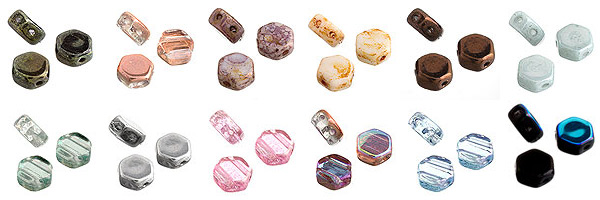 Two Hole Beads - 2 Hole Beads - 2 Hole Slider Beads - Double Hole Beads