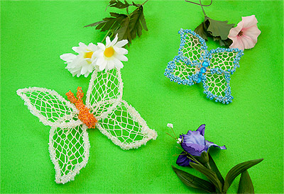 Artificial butterflies for decorating and crafts.