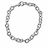 Charm Bracelet - Silvertone - 7-inch shiny silver charm bracelet base with lobster clasp, blank bracelet chain for making custom charm bracelets, jewelry making supplies for sale.