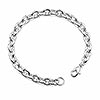 Bright silver-tone empty charm bracelet blank with lobster clasp for adding charms, beads and dangles, personalized jewelry making supply for sale