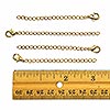 Gold necklace and bracelet chain extenders with lobster clasps, 3-inch gold necklace extensions, bracelet extenders and jewelry chain lengtheners for sale