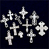 Cross Charms - SILVER - Aluminum Cross Charms