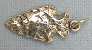 Sterling silver arrowhead pendant for necklace, small textured Western arrowhead charm for jewelry making