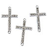 Silver rhinestone cross jewelry connectors, bracelet connectors, cross bracelet connector, pendant connectors and Christian jewelry findings