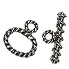 Beautiful Toggle Clasp with Striped Design - Tibetan Style Toggle Clasps