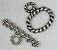 Rope Toggle Jewelry Clasp Set - Antique Silver -