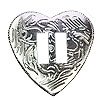 Slotted Heart Concho - Silver - Saddle Conchos - Western Conchos - Heart Shape Concho - Bolo Slide Decor - Bolo Tie Slide