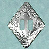 Slotted Diamond Concho - Saddle Conchos - Silver - Saddle Conchos - Western Conchos - Diamond Shape Concho - Bolo Slide Decor - Bolo Tie Slide