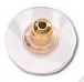 Bullet Clutch Earring Backs with Plastic Pad - Gold Color -