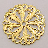 Aluminum Flat Round Filigree - Gold - Flat Filigree -- Round -- Gold -
