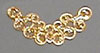 Curved Steel Filigree - Gold - -