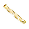 Bar Pins with Safety Catch - Brooch Bar Pin - Locking Pin Backs - Gold - Pin Backs - Brooch Pin Backs