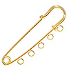 Large Safety Pin with Loops - Large Jewelry Pin with Loops - Goldtone - Kiltie Pin - Jewelry Pin - Kilt Pin