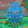 Beaded Egg Shaped Kit - Lt Sapphire - Beading Kit - Craft Kit - Beaded Egg - Easter Egg Decorations - 