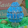 Beaded Egg Shaped Kit - Lt Sapphire - Beading Kit - Craft Kit - Beaded Egg - Easter Egg Decorations