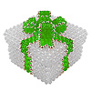 Beaded Gift Box - Xmas Green - Beading Kits - Beaded Kits - Beaded Trinket Box