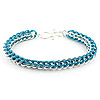 Chainmaille Jewelry - Persian Ice Bracelet Kit - Silver/pacific Blue - Jewelry Kit - Jump Ring Jewelry