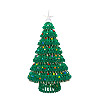Beaded Safety Pin Christmas Tree Kit - Green Tree / Silver Pins - Christmas Tree Kit - Beading Kit