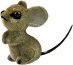 Flocked Begging Mouse - Gray - 