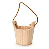 Mini Wood Bucket - Tiny Wooden Bucket - Unfinished - Mini Bucket - Miniature Wooden Bucket -