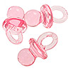 Mini Pacifiers for Baby Shower - Transparent Pink - Mini Pacifiers for Baby Shower Games