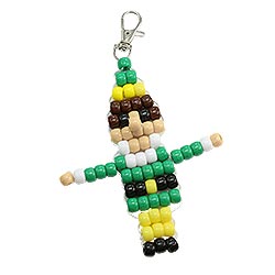 Beaded Christmas Elf Keychain