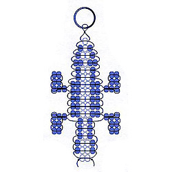 Beaded Skunk Key Chain Pattern - Free Beaded Skunk Keyring Pattern - Free Beaded Keyring Craft Instructions