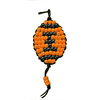 Beaded Football Key Chains
