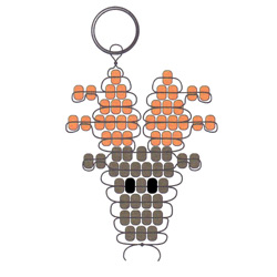Beaded Moose Key Chain