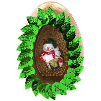 Styrofoam Snowman Christmas Ornament - Free Christmas Project Pattern