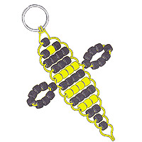 Beaded Bumblebee Key Chains