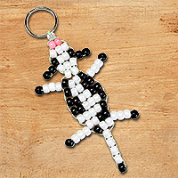 Make this Beaded Cow Key Chains - Beaded Cow Keychain