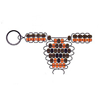 Beaded Puppy Dog Key Chain Pattern - Free Beaded Doberman Keyring Pattern - Fun Beaded Key Rings