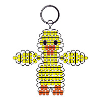 Beaded Duck Key Chain Pattern - Free Beaded Duck Keyring Pattern - Fun Beaded Key Rings