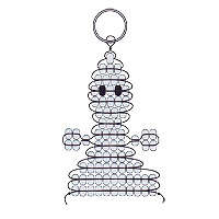 Beaded Spooky Ghost Key Chains