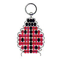 Beaded Ladybug Key Chain Pattern - Free Beaded Ladybug Keyring Pattern - Fun Beaded Key Rings