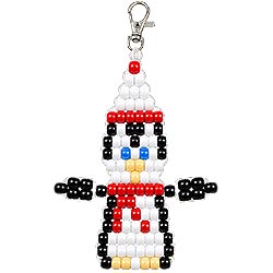 Free pony bead penguin pattern for making a Christmas ornament or winter decoration