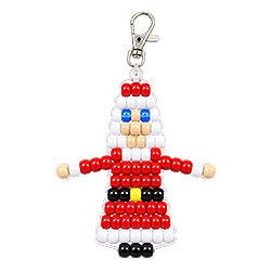 Free Mrs. Claus pony bead Christmas ornament pattern with instructions