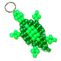 Beaded Turtle Key Chains - Beaded Tortoise Keychain