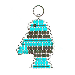 Gone Fishing Beaded Keychain