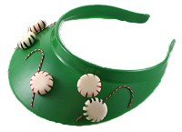 Holiday Decorated Sun Visors - Free Christmas Project Pattern