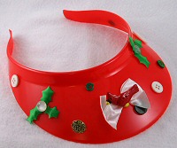 Free Christmas Project Pattern - Holiday Decorated Sun Visors