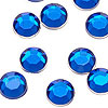 Acrylic Faceted Rhinestones - Dk Sapphire - Smooth Top Faceted Rhinestones - Round Acrylic Rhinestones - Smooth Top Faceted Flat Back Rhinestones -