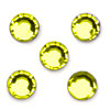 Acrylic Faceted Rhinestones - Lt Yellow - Smooth Top Faceted Rhinestones - Round Acrylic Rhinestones - Smooth Top Faceted Flat Back Rhinestones -