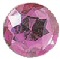 Acrylic Faceted Rhinestones - Pink - Smooth Top Faceted Rhinestones - Round Acrylic Rhinestones - Smooth Top Faceted Flat Back Rhinestones -