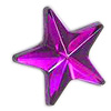 Flatback Rhinestone Faceted Stars - Amethyst - Rhinestone Stars