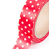 Polka Dot Washi Tape - Design Tape - Scrapbook Tape - RED WITH WHITE DOTS - Where to Buy Washi Tape - Thin Washi Tape - Skinny Washi Tape - Decorative Masking Tape - Deco Tape - Washi Masking Tape