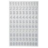 Number Stickers - White Holographic Glitter - Scrapbooking Stickers