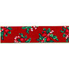 Fabric Christmas Print Ribbon - Red - Christmas Ribbon - Fabric Ribbon