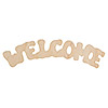 Unfinished Wood Welcome Cutout - Unfinished - Wooden Cutout "Welcome" - Wooden Cutouts for Crafts